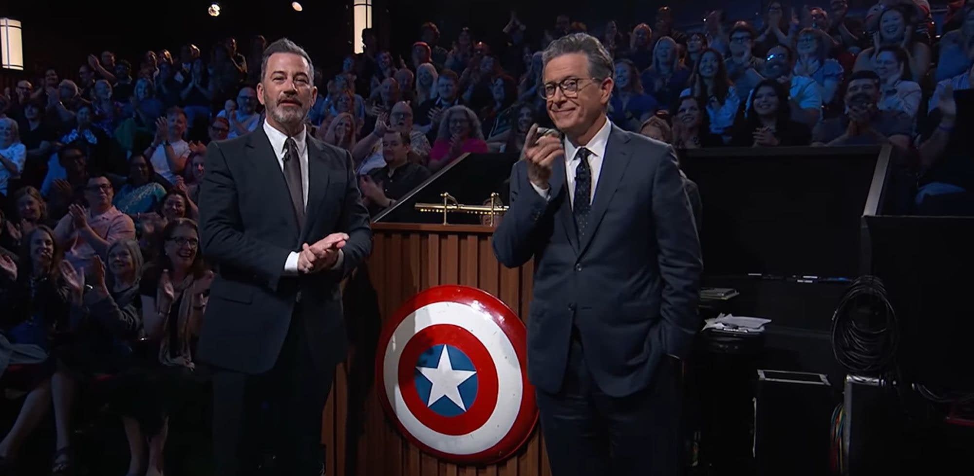 Colbert, Kimmel, Give Captain America's Shield Back To The Gruenwalds