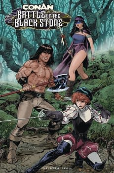 Cover image for CONAN BARBARIAN BATTLE BLACKSTONE #3 (OF 4) CVR C BRINE (MR)