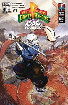 Cover image for MIGHTY MORPHIN POWER RANGERS USAGI YOJIMBO #1 CVR C CULLUM (