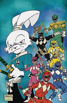 Cover image for MIGHTY MORPHIN POWER RANGERS USAGI YOJIMBO #1 CVR E FOIL VAR