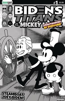 Cover image for BIDENS TITANS VS MICKEY MOUSE (UNAUTH) #1 CVR B STEAMBOAT JO