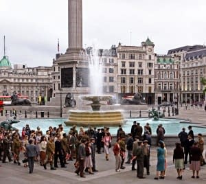Captain America Films At Trafalgar Square