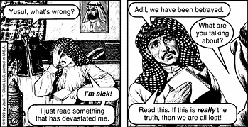 Panels from the Chick Tract "The Deceived".