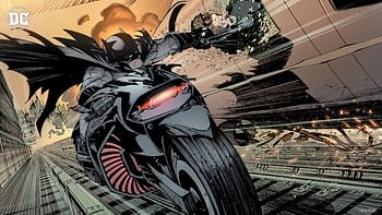 A Batcycle Zoom background from DC Comics.