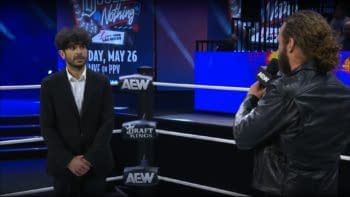 Jack Perry talks with Tony Khan on AEW Dynamite before attacking him.