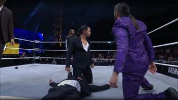 The Elite celebrate after attacking Tony Khan on AEW Dynamite