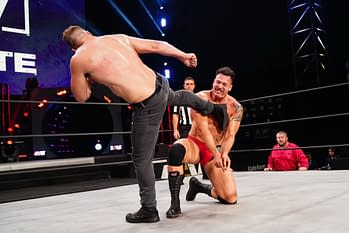 Photo from Jon Moxley vs. Cezar Bononi on AEW Dynamite 03/31/2021. Credit: All Elite Wrestling