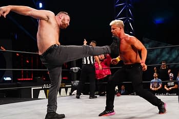 Photo from Jon Moxley vs. Cezar Bononi on AEW Dynamite 03/31/2021. Credit: All Elite Wrestling