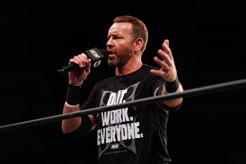 Photo from the confrontation between Christian Cage and Team Taz on AEW Dynamite 4/14/2021 - will this be your next Zoom virtual background? [Photo Credit: All Elite Wrestling]