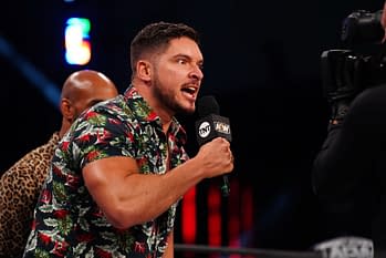 Photos from the interview with Ethan Page and Scorpio Sky on AEW Dynamite [Credit: All Elite Wrestling]