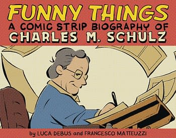 Cover image for FUNNY THINGS A COMIC STRIP BIOGRAPHY OF CHARLES M. SCHULZ