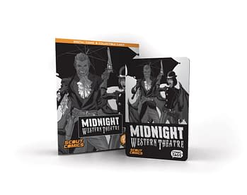 Cover image for MIDNIGHT WESTERN THEATRE TP VOL 01 COMIC TAG CARD & COMIC