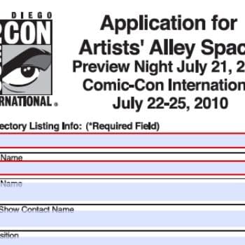 San Diego Comic Con 2010 &#8211; Artists' Alley Applications Are Due Nowish