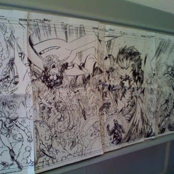 James Robinson/Mark Bagley JLA/JSA Crossover On Display