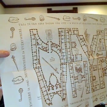 Neverwhere Map From New DVD Collection, As Posed With By Neil Gaiman