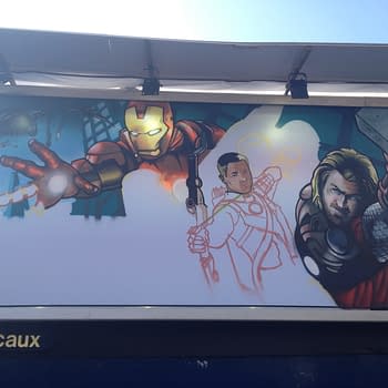 EXCLUSIVE: Sneak Peek At Avengers Promotional Graffiti Artwork Being Created Right Now