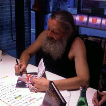 Pics Of Alan Moore, Kevin O'Neill, Pat Mills And Simon Bisley Signing In London Right Now – Are The Eighties Back Again?