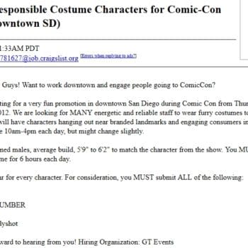 Light Skinned Males Wanted As Cosplayers For San Diego Comic Con