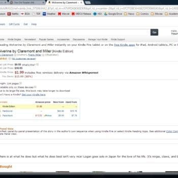 Kindle Vs ComiXology Over Frank Miller's Wolverine (UPDATE)