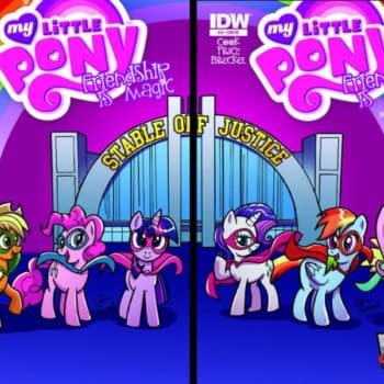 Meanwhile Back At The Stable Of Justice&#8230; Comicons Share My Little Pony Exclusive Interlocking Covers