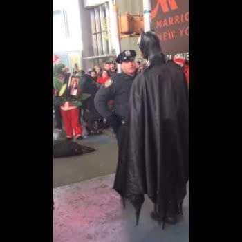Batman Loses It in Time Square