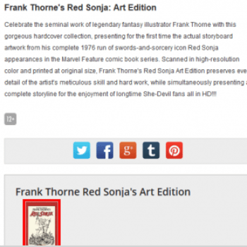 Frank Thorne's Red Sonja &#8211; The Most Expensive Digital Comic Ever?