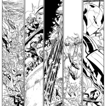Three Pages Of Inks And A 'Previously On The Marvel Universe' Video To Promote Axis #1