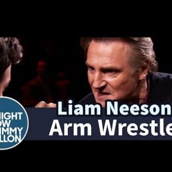 Liam Neeson Vs. Jimmy Fallon…In Arm Wrestling