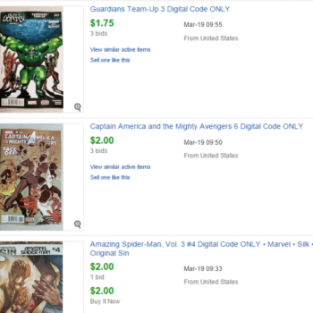 eBay Bans Digital Comic Code Selling &#8211; Unless You Are Careful