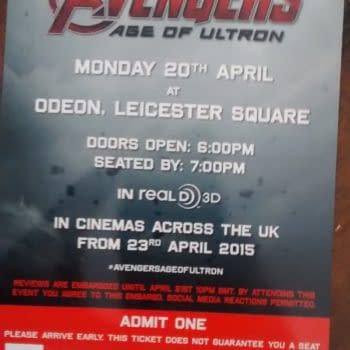 Lying In The Gutters &#8211; 20th April 2015 &#8211; Off To See The Avengers