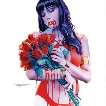 Mike Mayhew's Process Art For Vampirella #13 Cover