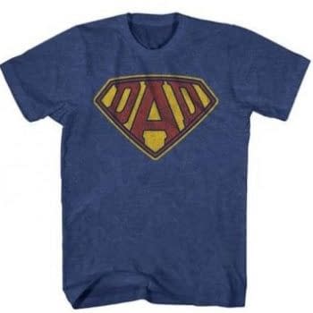 DC Comics Vs. Mad Engine Over SuperDad T-Shirt Design