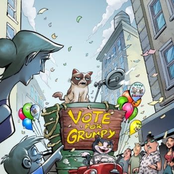 Mauro Vargas' Process Art For Newbury Comics Exclusive Grumpy Cat Cover (Updated)