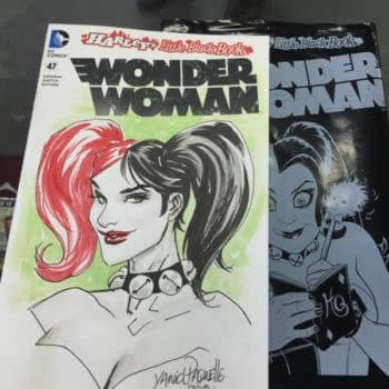 Yanick Paquette's Hidden Harley Quinn Sketch In A Bagged Wonder Woman