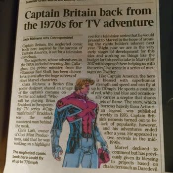 Tonight BBC Radio 4 Covers Captain Britain