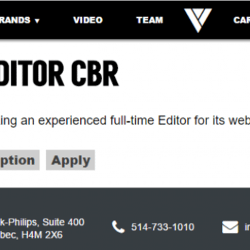 1 Reason Why CBR Has A Vacancy For A "List Editor"