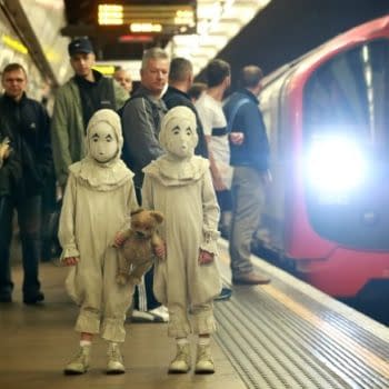 Tim Burton's Twins Trouble London's Commuters This Morning&#8230;
