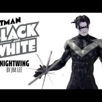 Jim Lee's Black And White Nightwing Statues Is A Man In Motion
