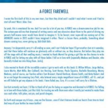 Kelly Thompson Says Goodbye To A-Force