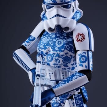 A Porcelain Patterned Stormtrooper Figure