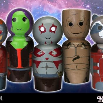 Guardians of the Galaxy Wooden Pin Mates Play On Nostalgia