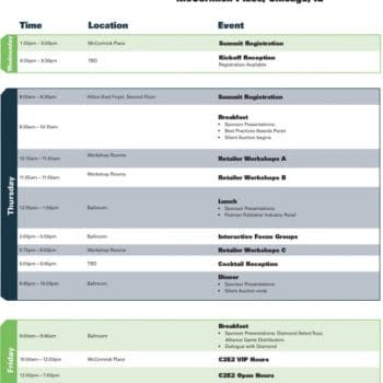 A Tentative Schedule For Diamond's Chicago Summit &#8211; And Who Will Be Presenting