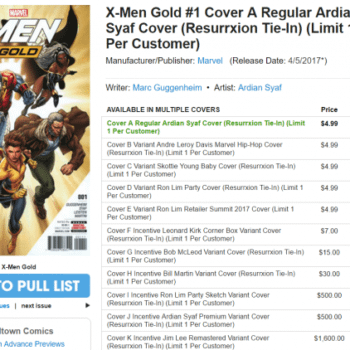 It's Limited To One Per Customer. But Midtown Comics Is Still Selling X-Men Gold #1 For Cover Price (UPDATE)
