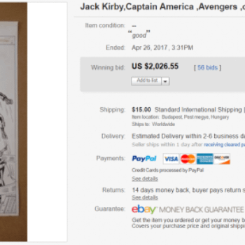 Another Fake Jack Kirby Page Sells For Over $2000 On eBay