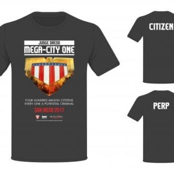 First Judge Dredd: Mega-City One TV Show Merch At San Diego Comic-Con