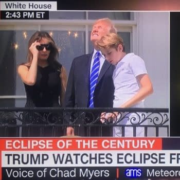 Trump Ignores Fake News Propaganda, Looks Directly At Sun During Eclipse