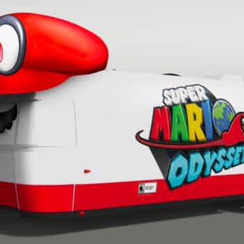 Mario Is Touring The Country As A Trailer Because Of Super Mario Odyssey