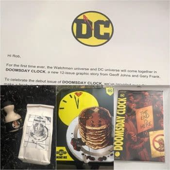 DC Comics Sends Watchmen Pancake Mix To Rob Liefeld To Promote Doomsday Clock