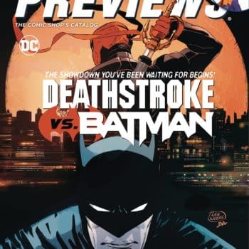 Deathstroke Vs Batman and Sonic The Hedgehog on Covers of Next Week's Diamond Previews