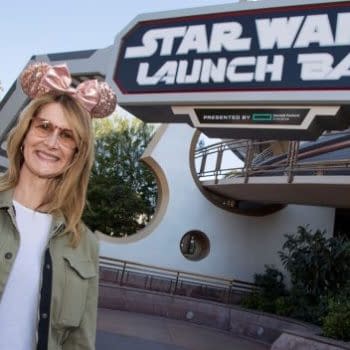 Laura Dern Visits Star Wars Launch Bay at Disneyland!
